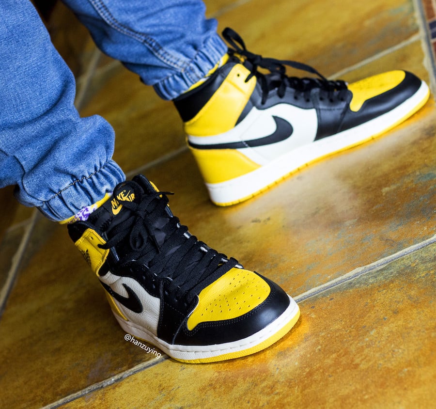 aj 1 yellow toe