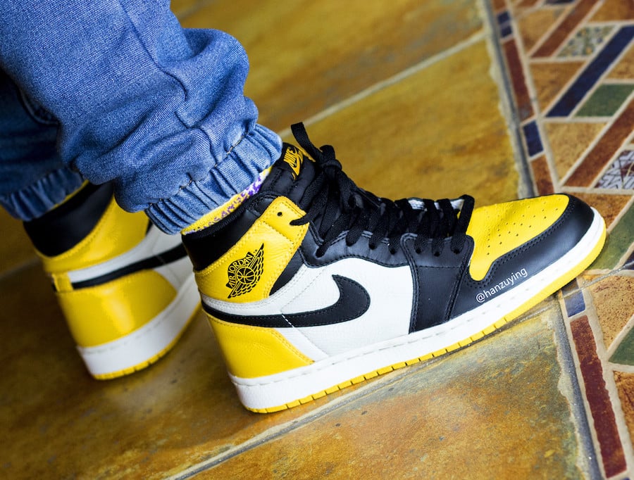 Air Jordan 1 Yellow Toe Black White AR1020-700 Release Date | SneakerFiles