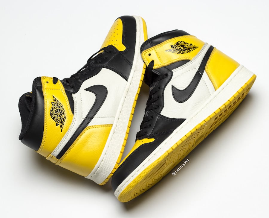 air jordan retro 1 yellow and black