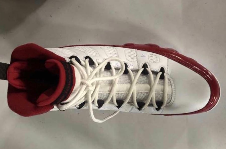 white and red jordan 9 2019