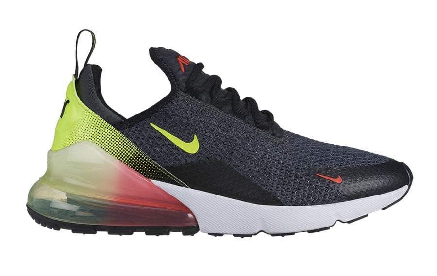 Nike Air Max 270 in Volt and Bright Crimson