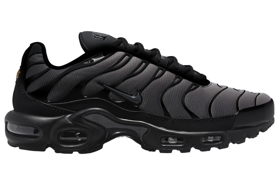 nike air max plus black and grey