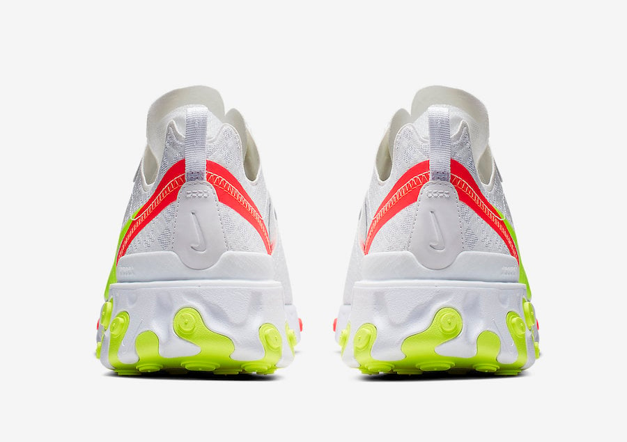 Nike React Element 55 White Volt Crimson CJ0782-100 Release Date