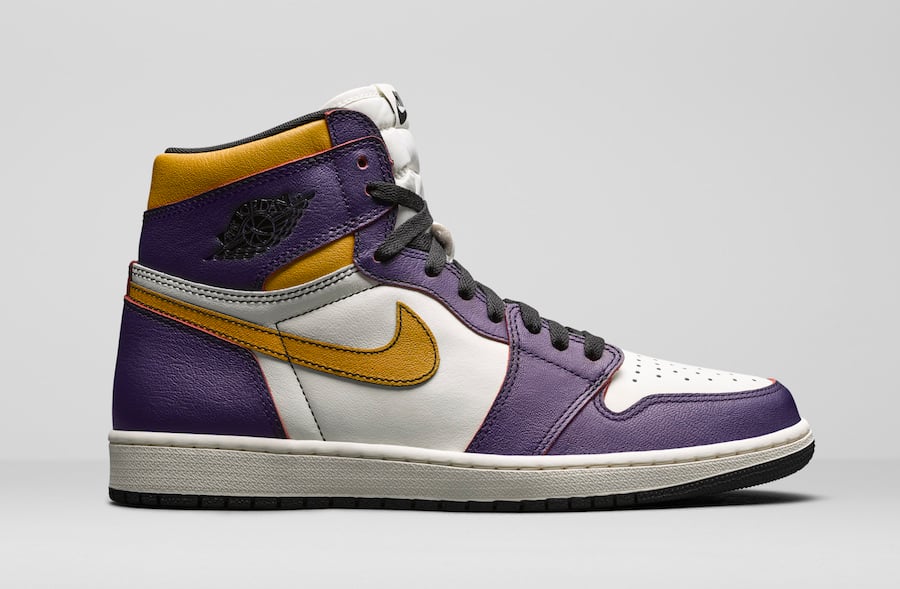 nike sb air jordan 1 lakers release date