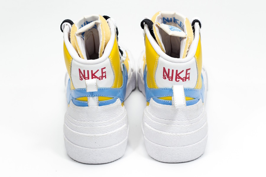 Sacai Nike Blazer Yellow Blue Release Date