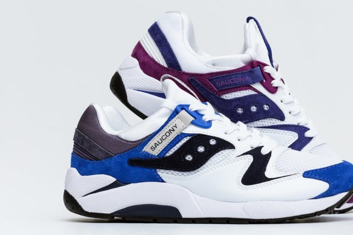 saucony grid 9000 homme violet