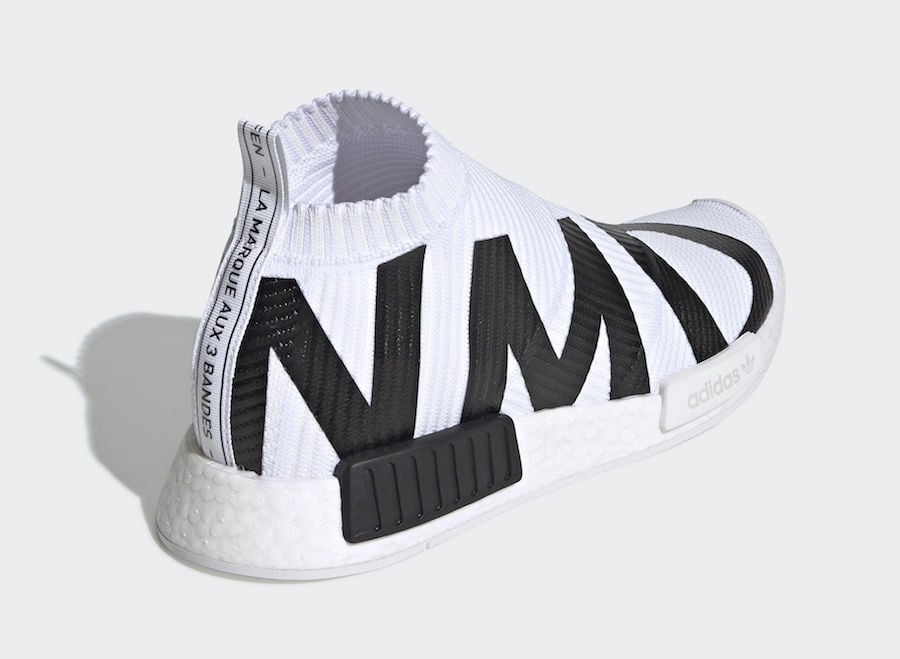 adidas NMD CS1 Primeknit White Black EG7538 Release Date