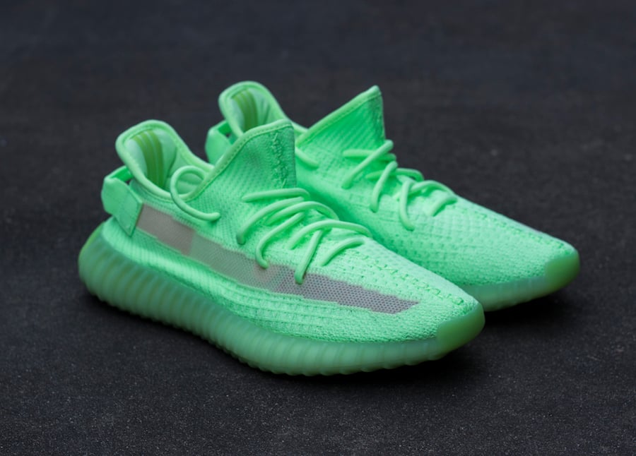 yeezy glow in the dark green