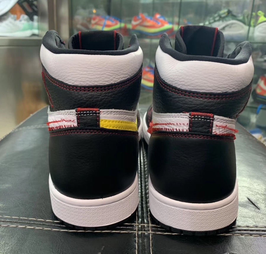 air jordan 1 defiant white black gym red