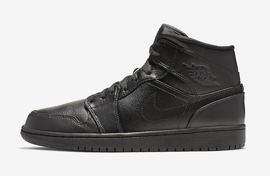 Air Jordan 1 Mid Triple Black 554724-090 Release Date