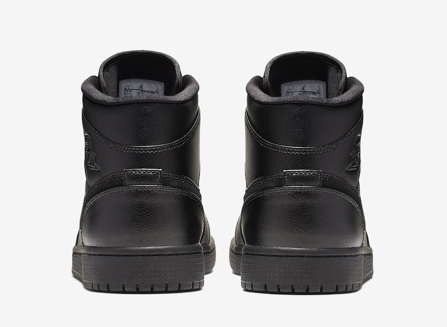 Air Jordan 1 Mid Triple Black 554724-090 Release Date
