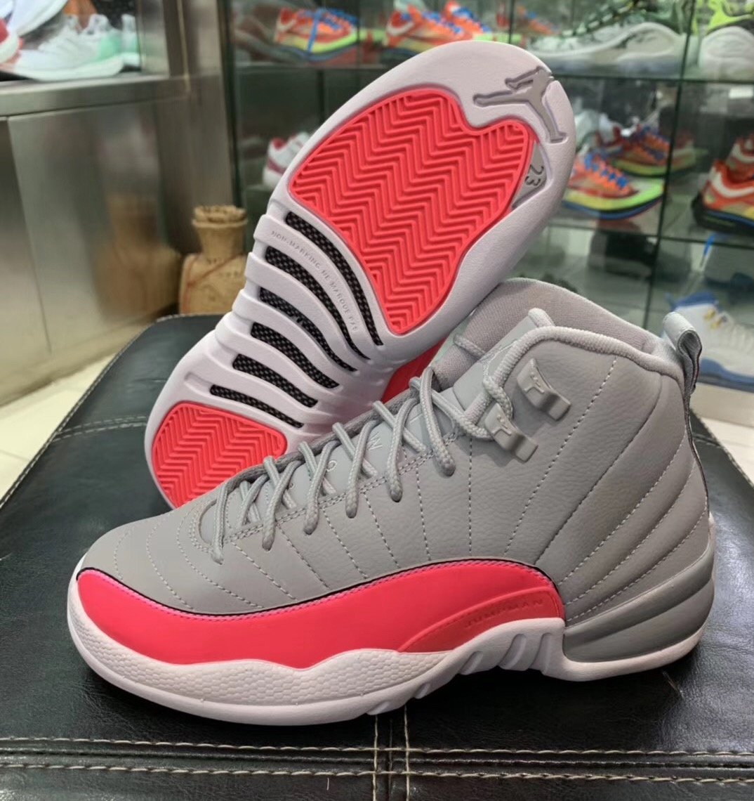 air jordan 12 gs grey pink