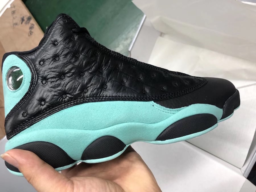 jordan 13 teal and black