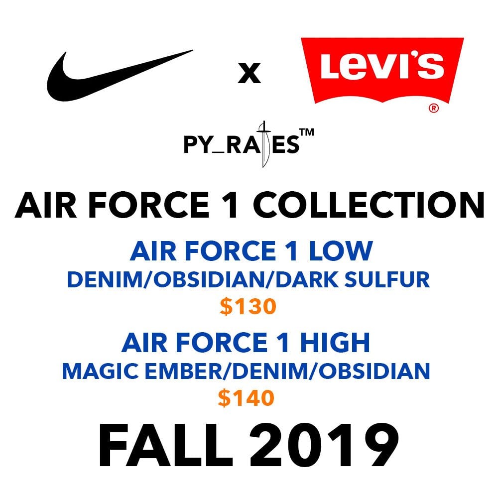 Levis Nike Air Force 1 Collection Release Info