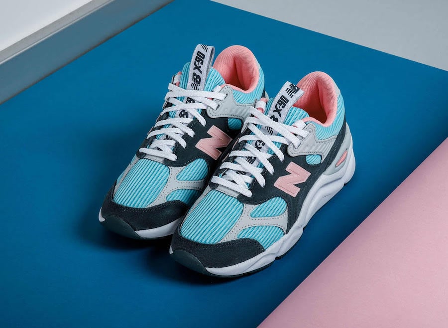 new balance x90 white teal