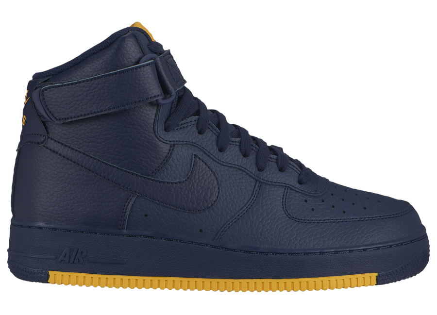 Nike Air Force 1 High Obsidian University Gold AO2440-400 Release Date