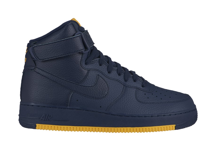 Nike Air Force 1 High Obsidian University Gold AO2440-400 Release Date