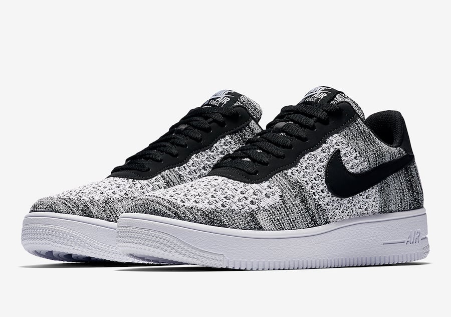 air force 1 mid flyknit oreo white