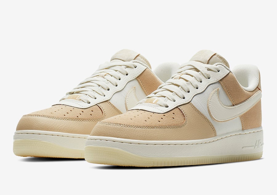 nike air force 1 cream suede