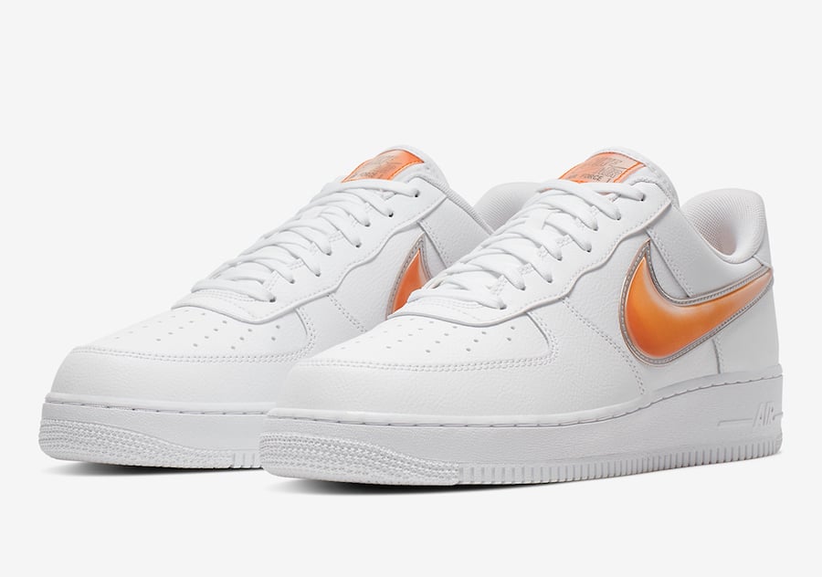 nike air force 1 orange logo