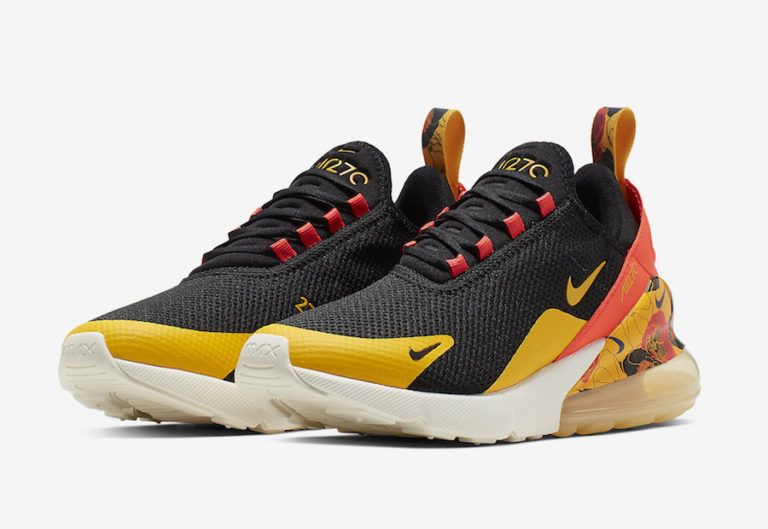 Nike Air Max 270 Black University Gold Bright Crimson AR0499005