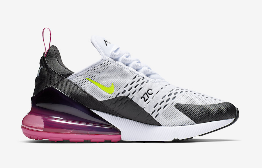 Nike Air Max 270 White Black Volt Fuchsia AH8050-109 Release Date