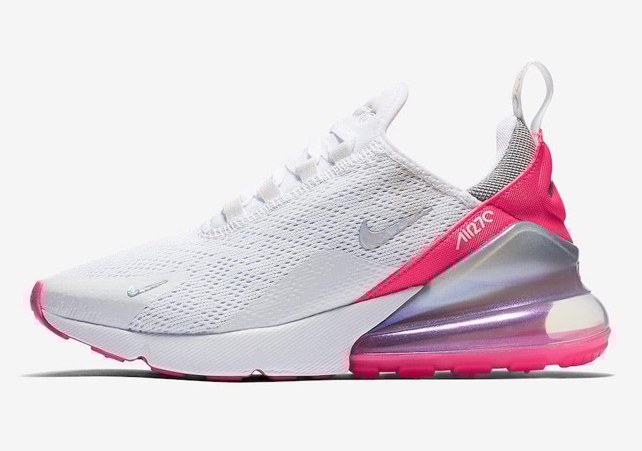 nike air max 270 white with pink