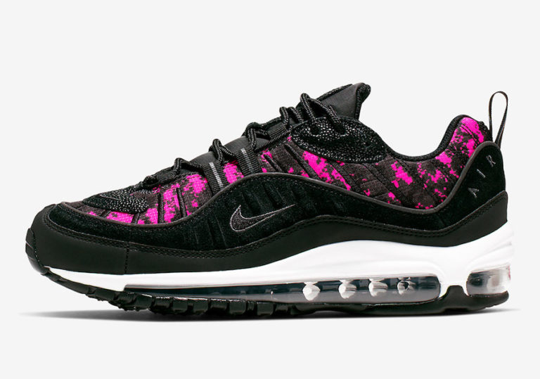 Nike Women's Air Max 98 Premium Camo Black/Hyper Pink - CI2672-001
