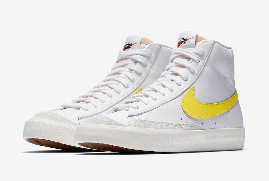 nike blazer white and yellow