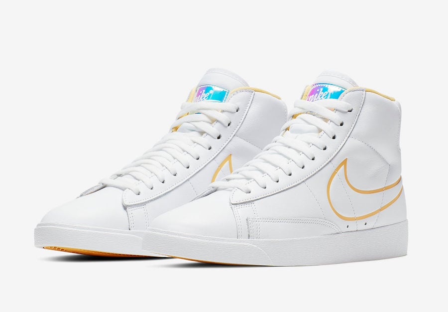 Nike Blazer Mid White Topaz Gold CJ3643-100 Release Info Nike Blazer Mid White Topaz Gold CJ3643-100 Release Info