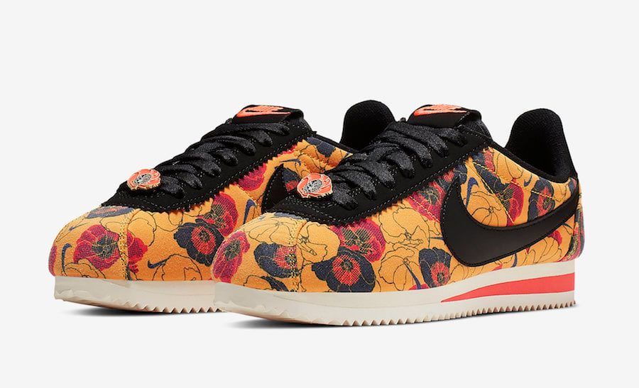 nike cortez flowers