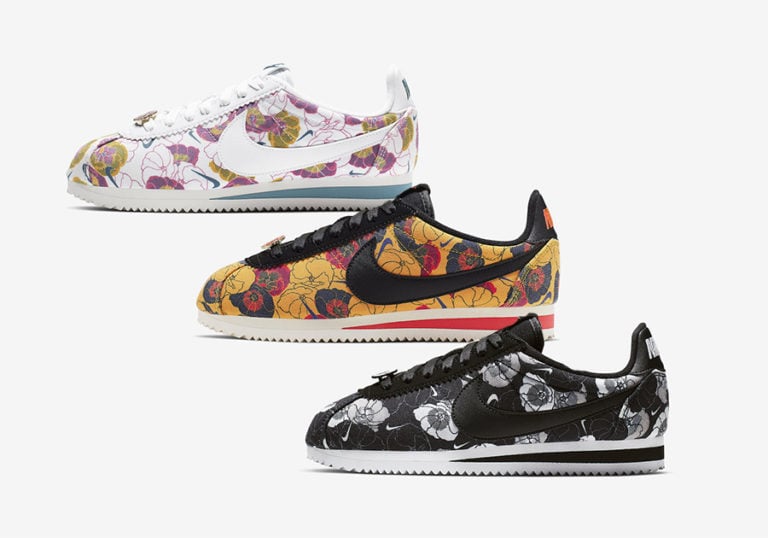 nike cortez floral swoosh