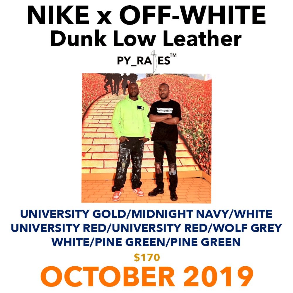 Off-White Nike Dunk Low Leather Release Date