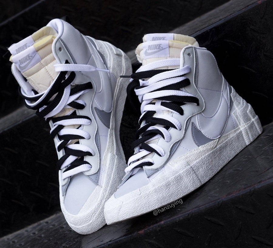 sacai x nike blazer white