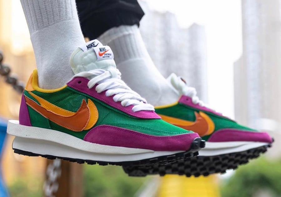 sacai ld waffle on feet