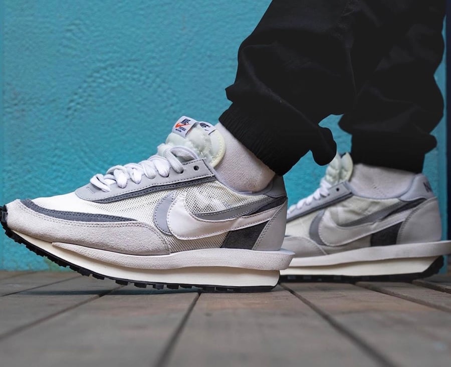 nike sacai white grey