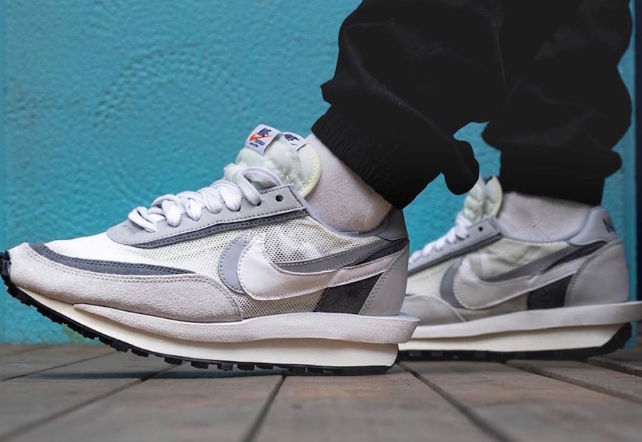 sacai x nike ldv waffle white grey