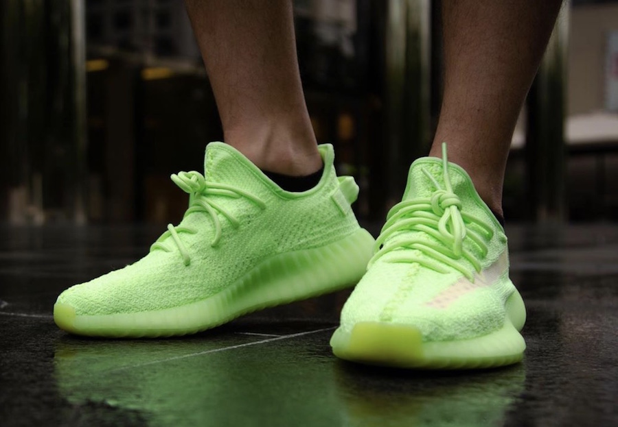 adidas Yeezy Boost 350 V2 Glow EG5293 On Feet