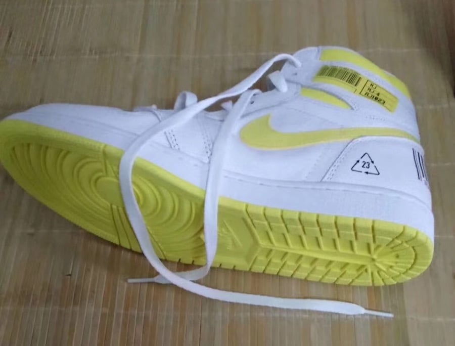 Air Jordan 1 Barcode White Yellow 