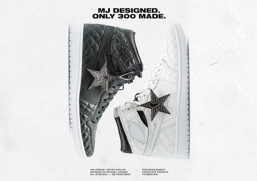 Air Jordan 1 Charlotte All-Star 300 Pairs Auction Release Info