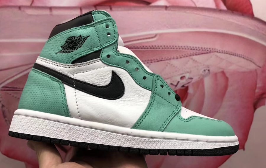 light green air jordan 1