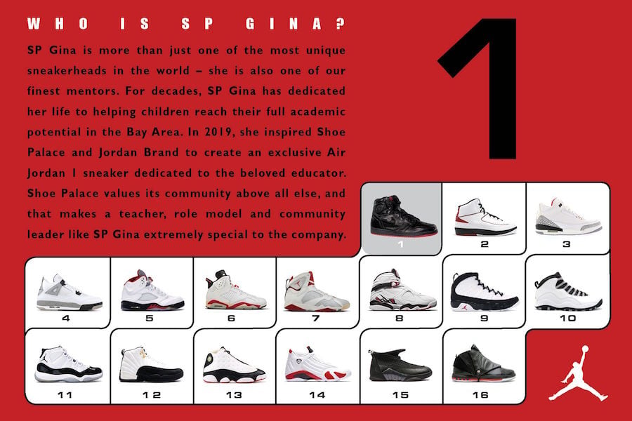 Air Jordan 1 SP Gina CD7071-001 Shoe Palace Release Info