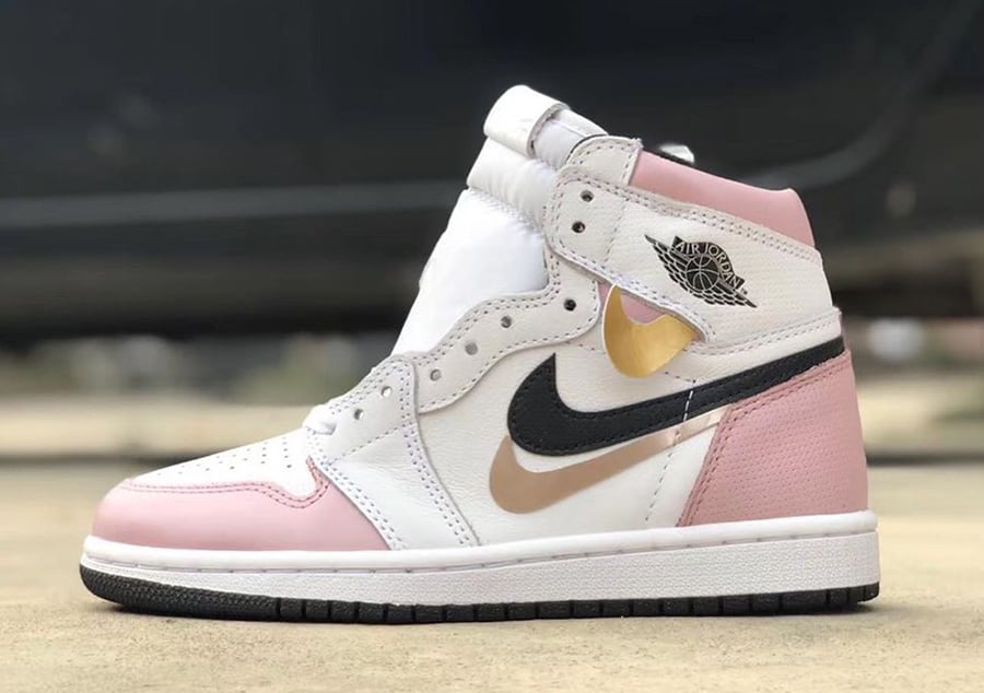 rose gold and white jordans