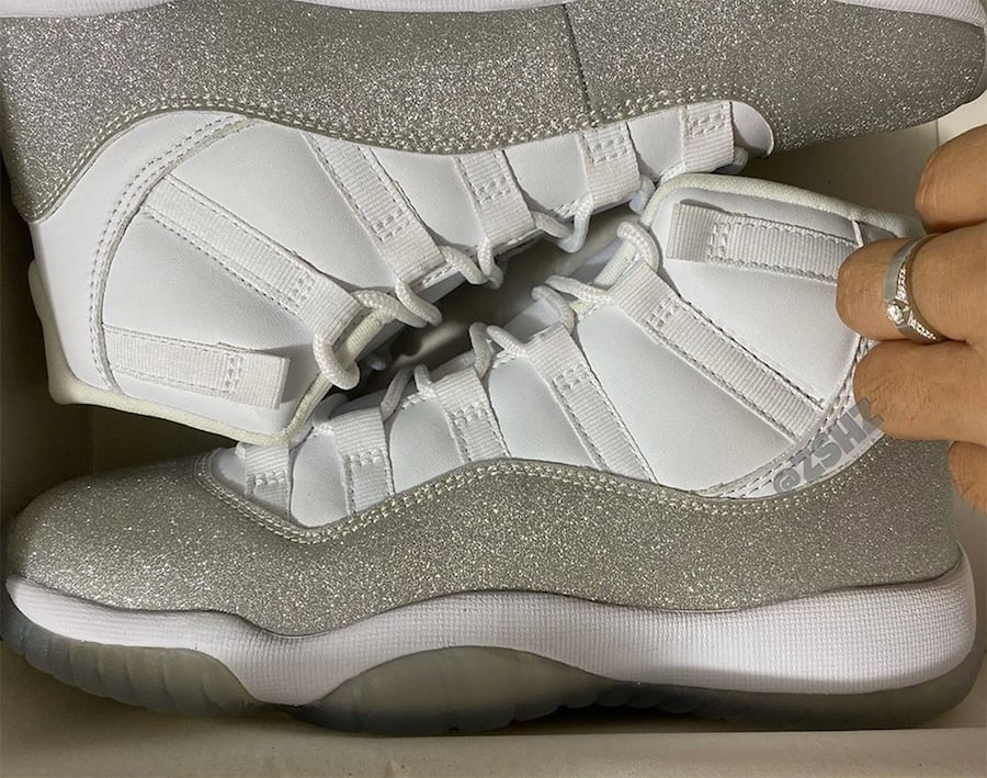 Air Jordan 11 WMNS White Metallic Silver Vast Grey AR0715-100 Release Date