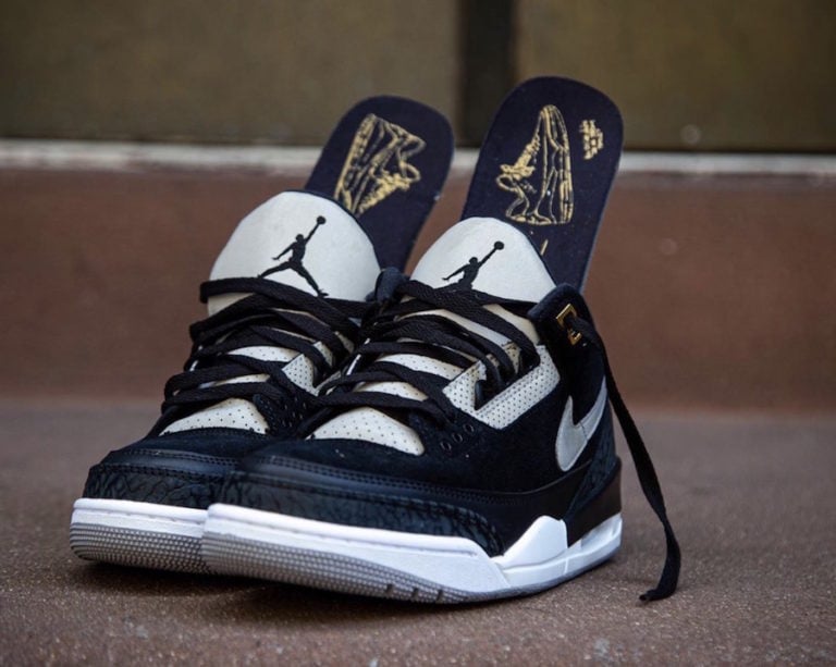 jordan 3 tinker black on feet