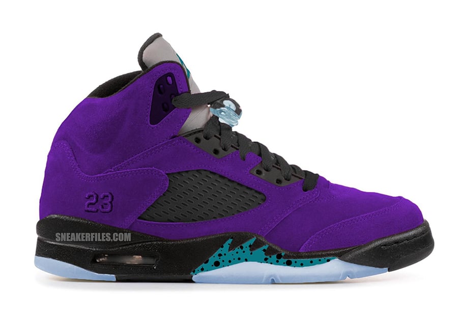 Air Jordan 5 Alternate Grape Ice Black Clear New Emerald 136027-500 Release Date