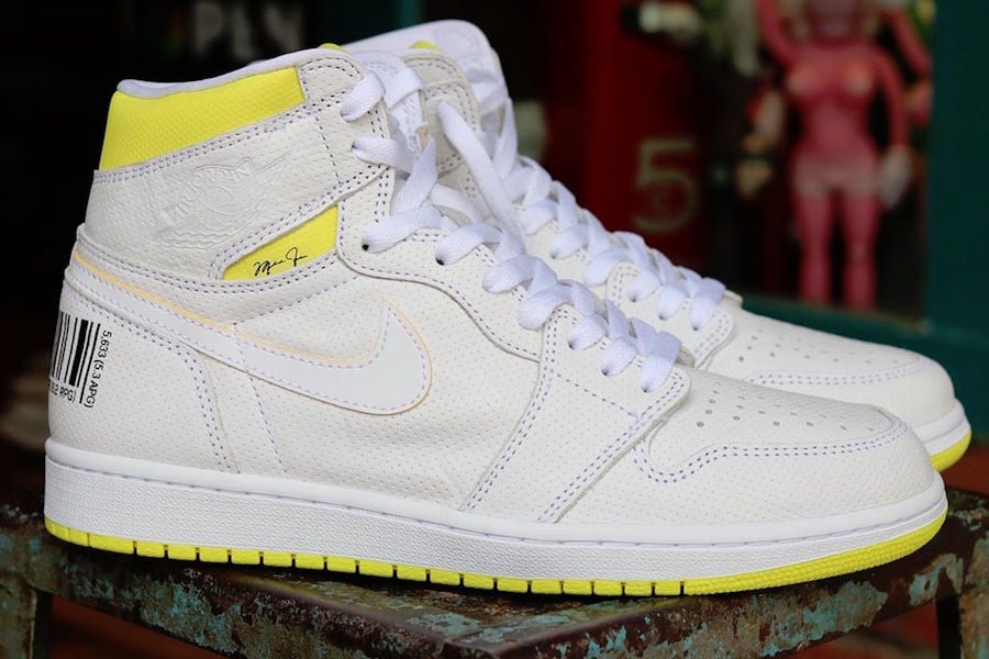 air jordan 1 barcode white yellow