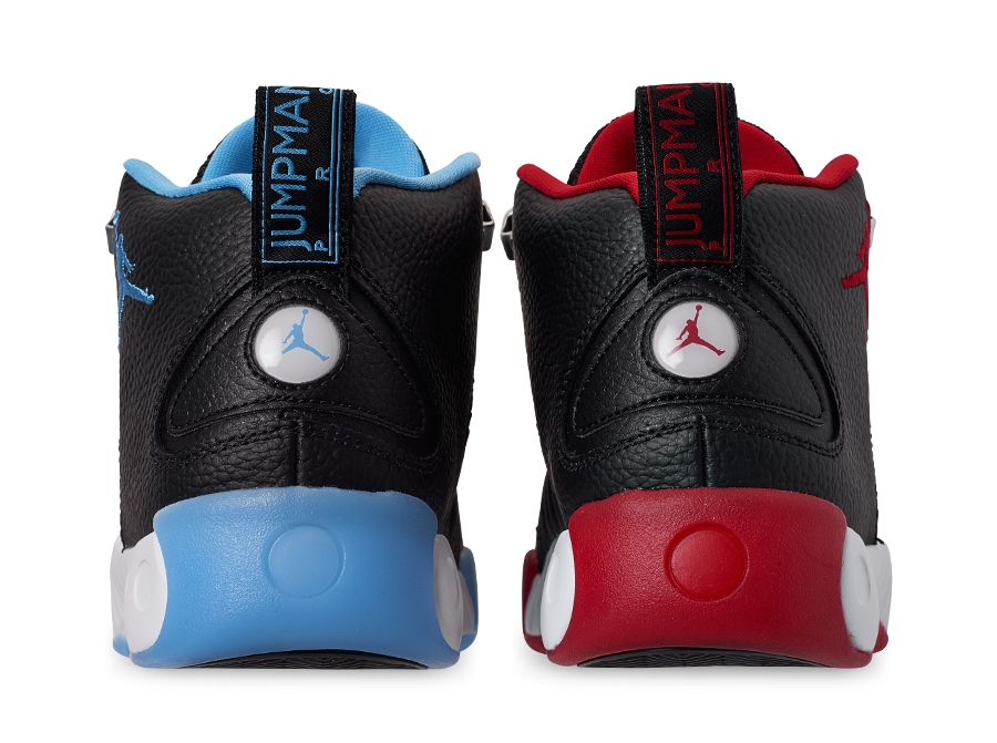 black and red and blue jordans