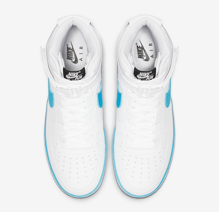Nike Air Force 1 High White Blue Fury 