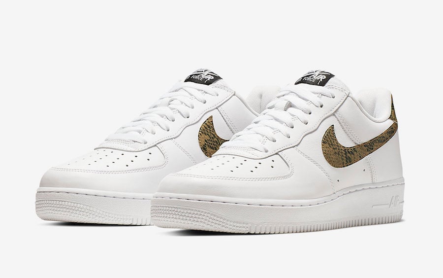 air force 1 ivory snake on feet